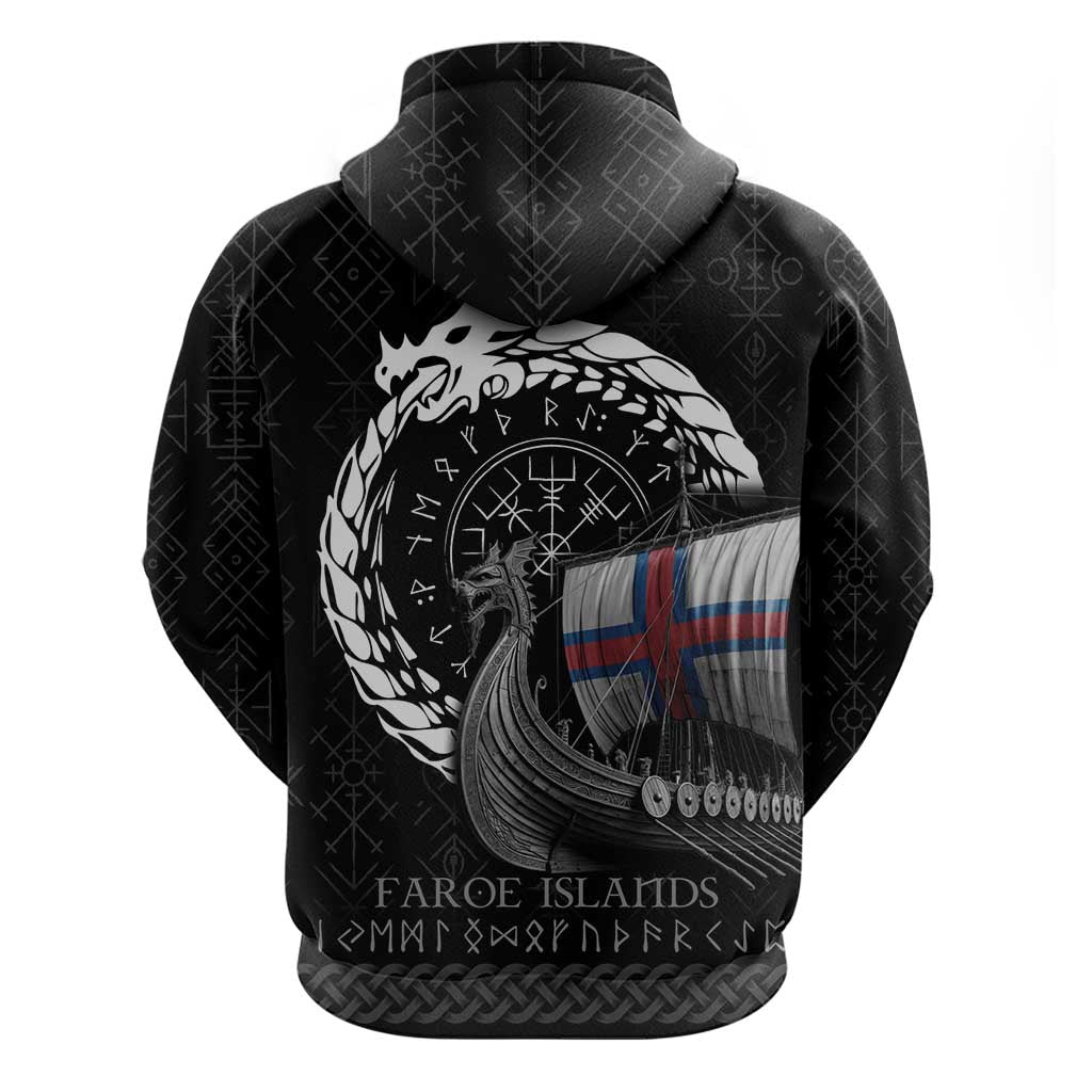 Faroe Islands Viking Drakkar Zip Hoodie Viking Blood - Wonder Print Shop