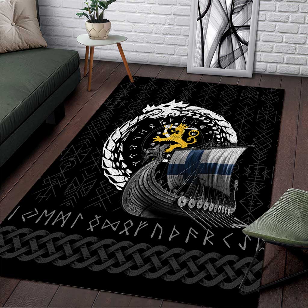 Finland Viking Drakkar Area Rug Viking Blood - Wonder Print Shop