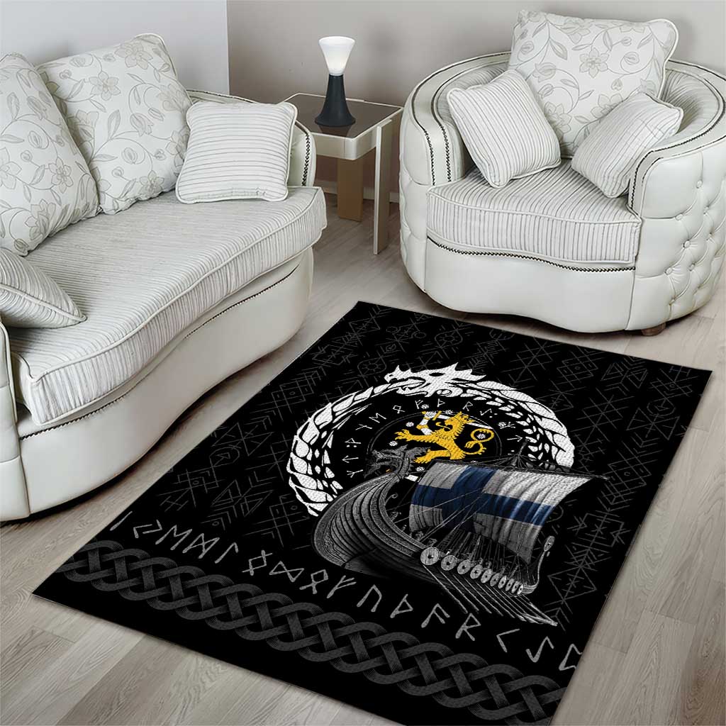 Finland Viking Drakkar Area Rug Viking Blood - Wonder Print Shop