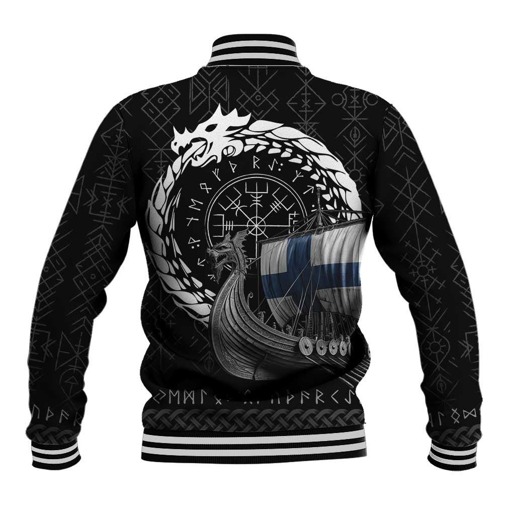 Finland Viking Drakkar Baseball Jacket Viking Blood - Wonder Print Shop