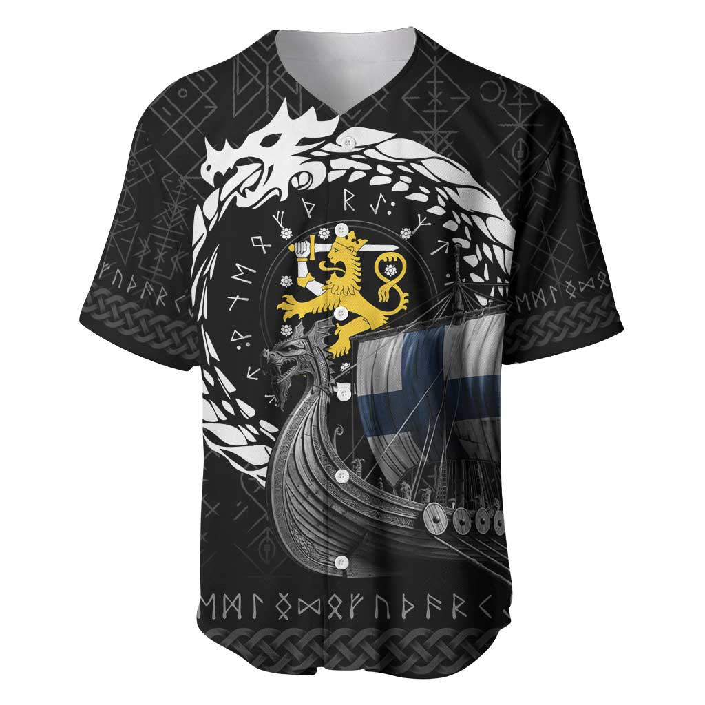 Finland Viking Drakkar Baseball Jersey Viking Blood - Wonder Print Shop