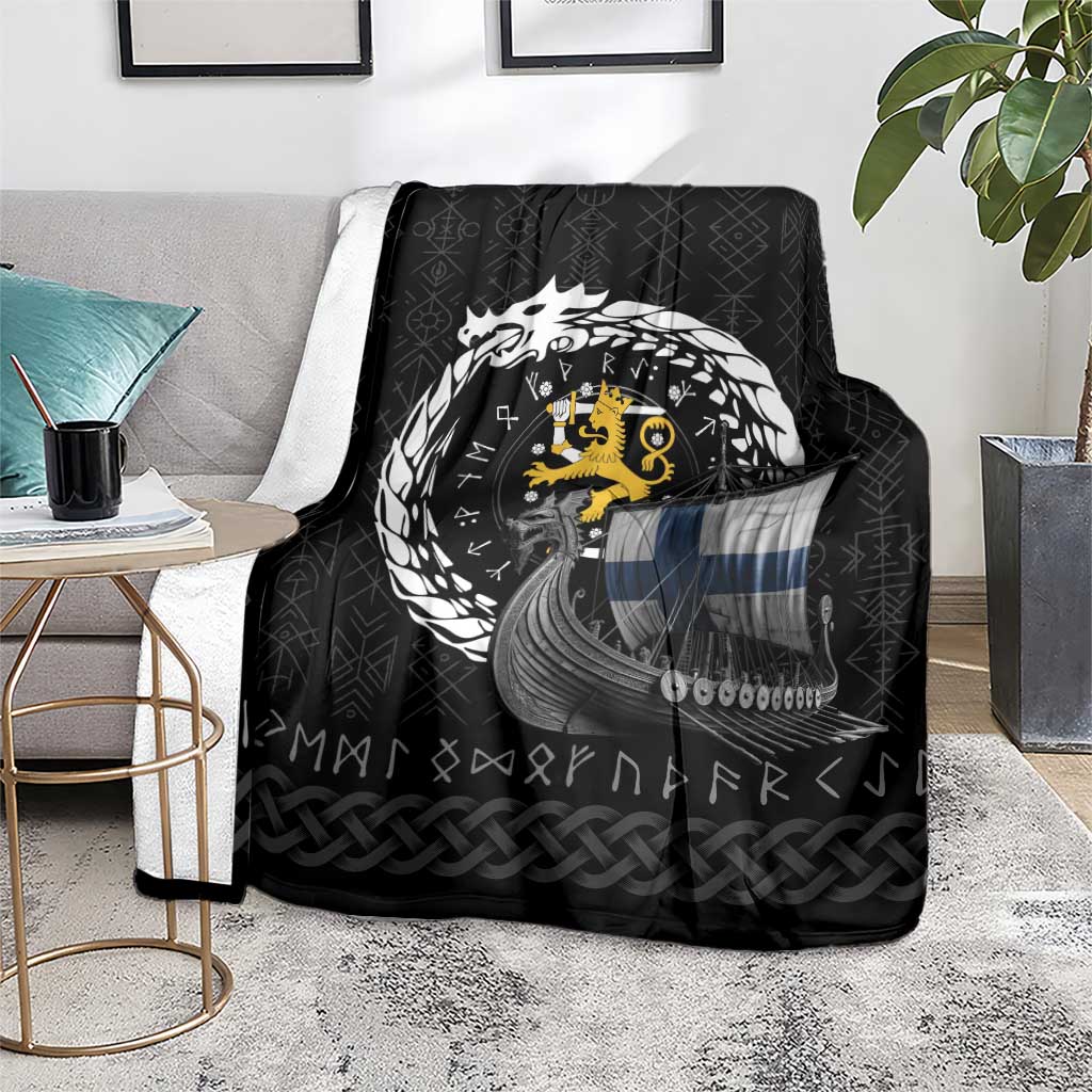 Finland Viking Drakkar Blanket Viking Blood - Wonder Print Shop
