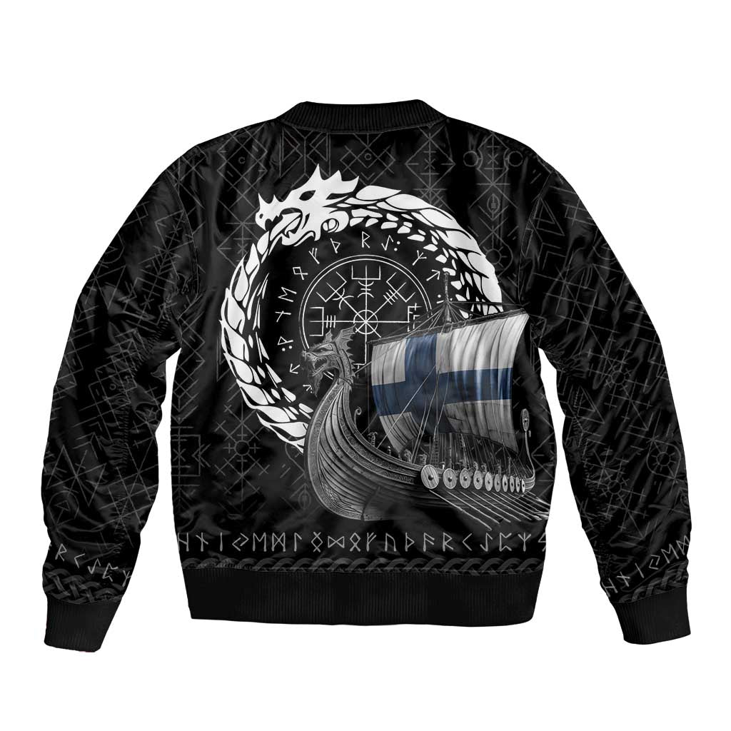 Finland Viking Drakkar Bomber Jacket Viking Blood - Wonder Print Shop