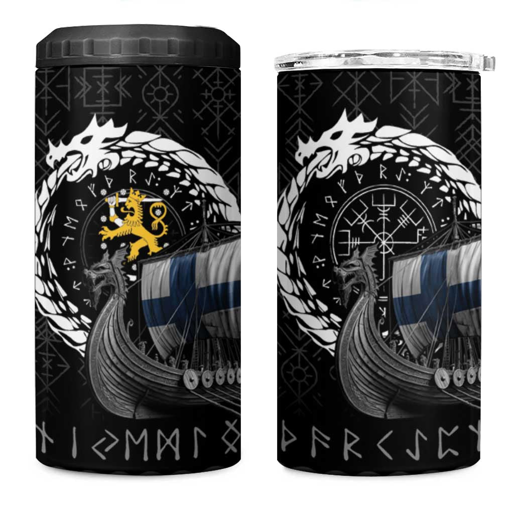 Finland Viking Drakkar 4 in 1 Can Cooler Tumbler Viking Blood - Wonder Print Shop