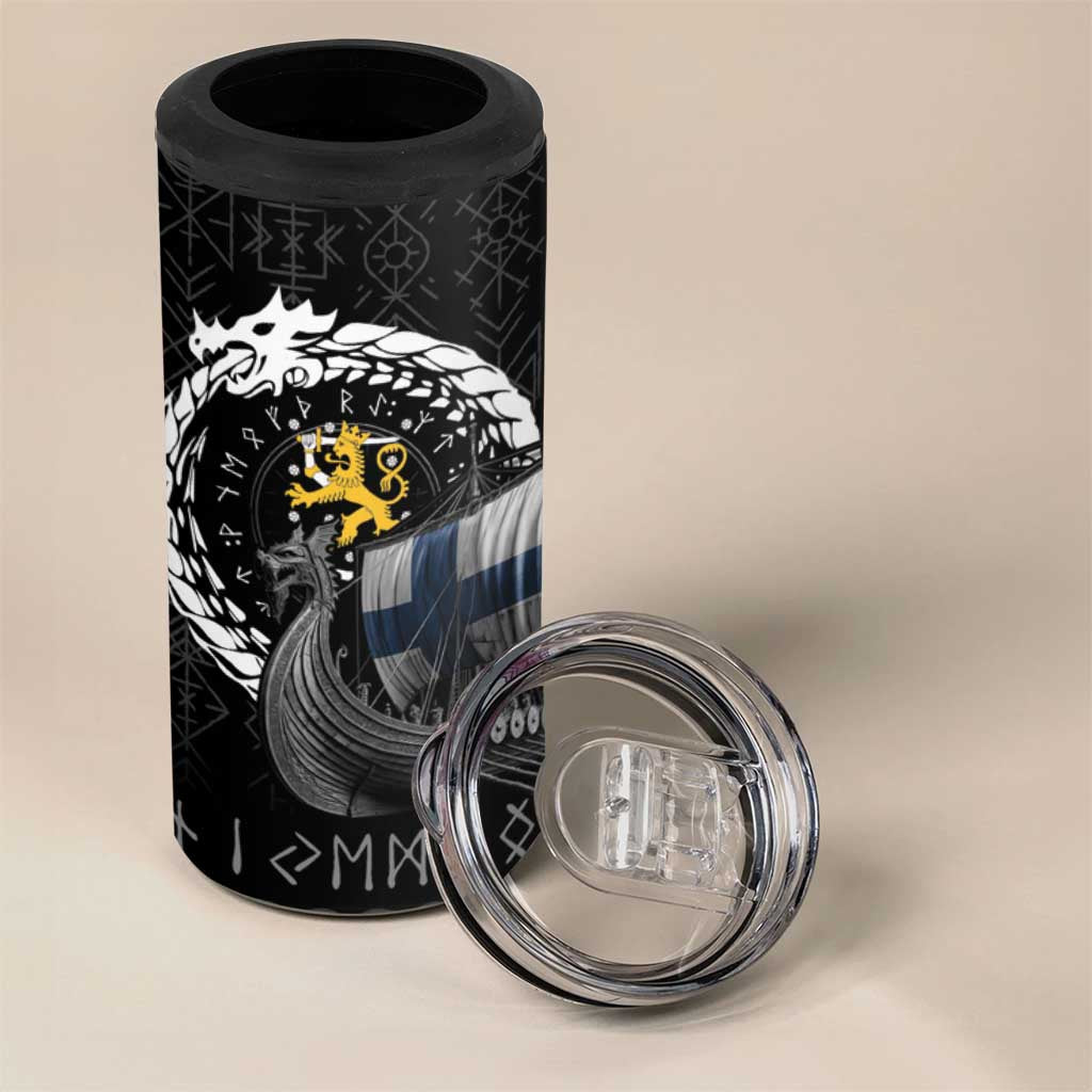 Finland Viking Drakkar 4 in 1 Can Cooler Tumbler Viking Blood - Wonder Print Shop