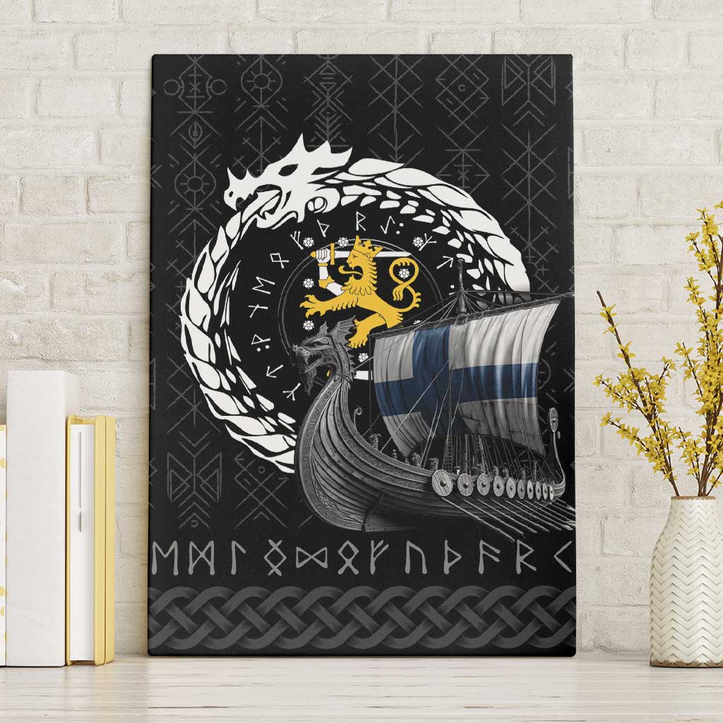 Finland Viking Drakkar Canvas Wall Art Viking Blood - Wonder Print Shop