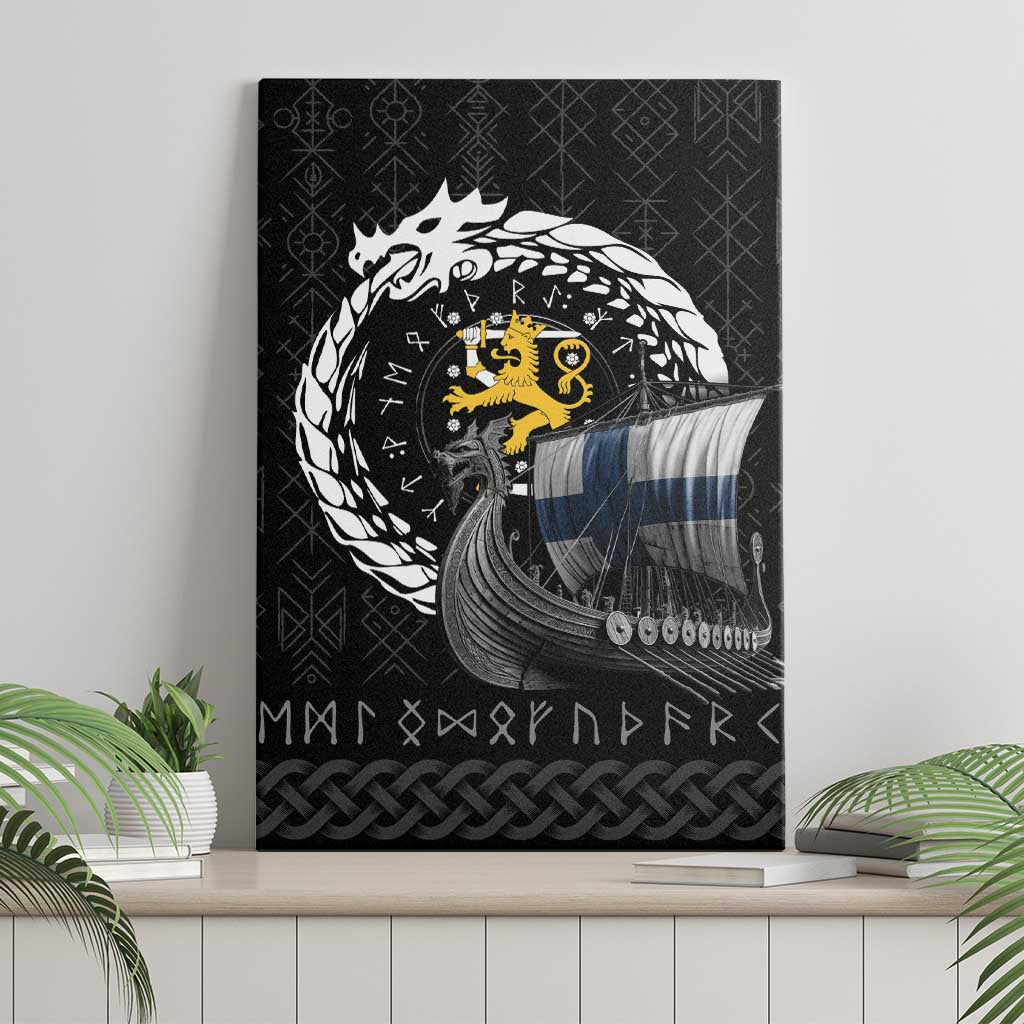 Finland Viking Drakkar Canvas Wall Art Viking Blood - Wonder Print Shop