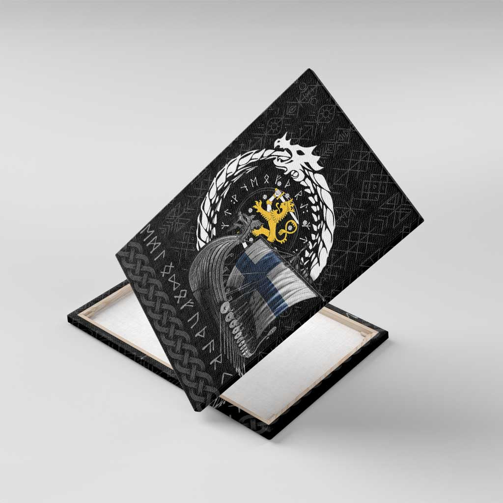 Finland Viking Drakkar Canvas Wall Art Viking Blood - Wonder Print Shop