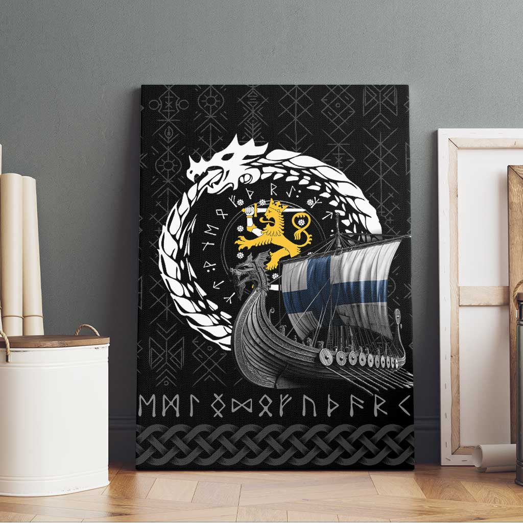 Finland Viking Drakkar Canvas Wall Art Viking Blood - Wonder Print Shop