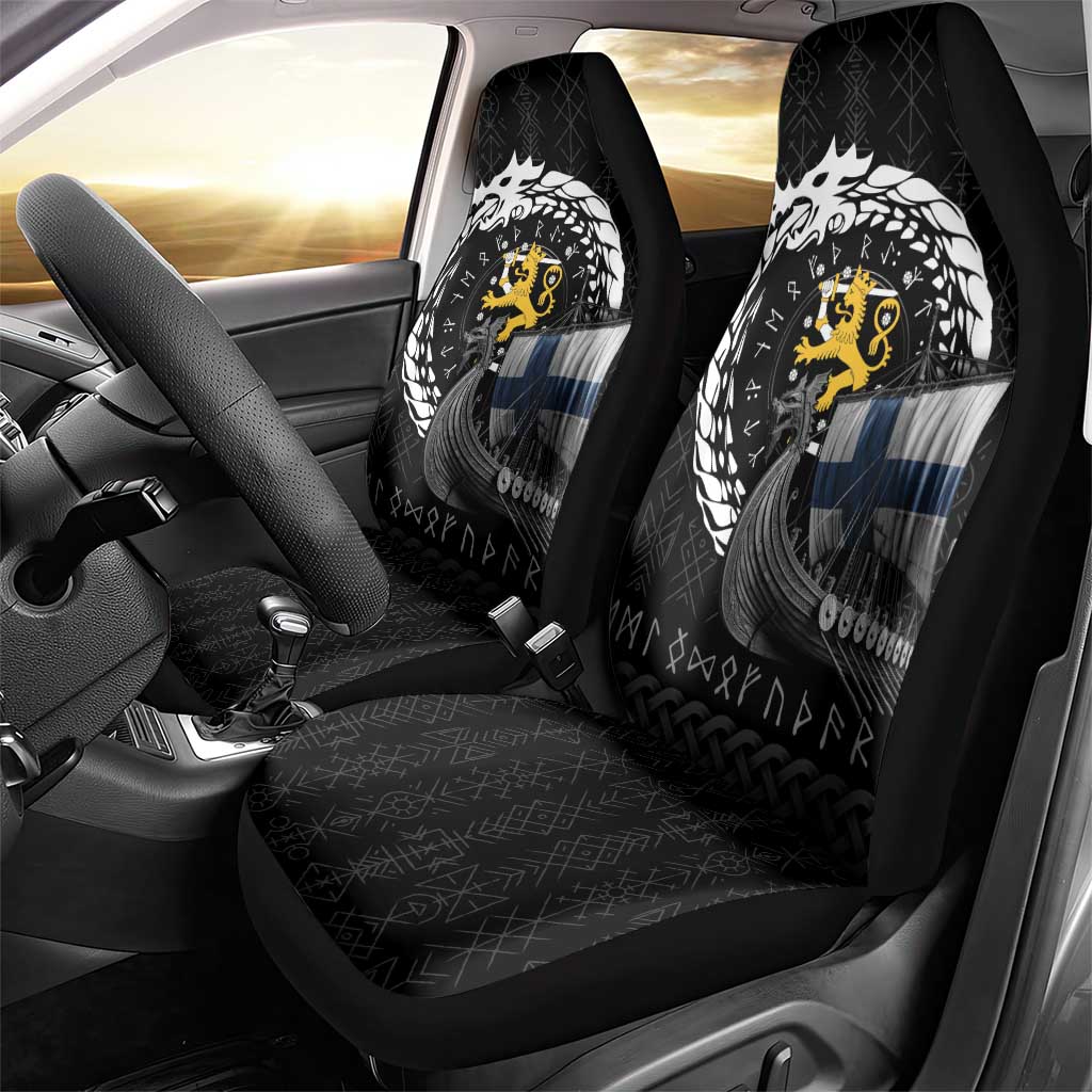 Finland Viking Drakkar Car Seat Cover Viking Blood - Wonder Print Shop