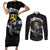 Finland Viking Drakkar Couples Matching Short Sleeve Bodycon Dress and Long Sleeve Button Shirt Viking Blood - Wonder Print Shop