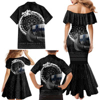 Finland Viking Drakkar Family Matching Mermaid Dress and Hawaiian Shirt Viking Blood - Wonder Print Shop