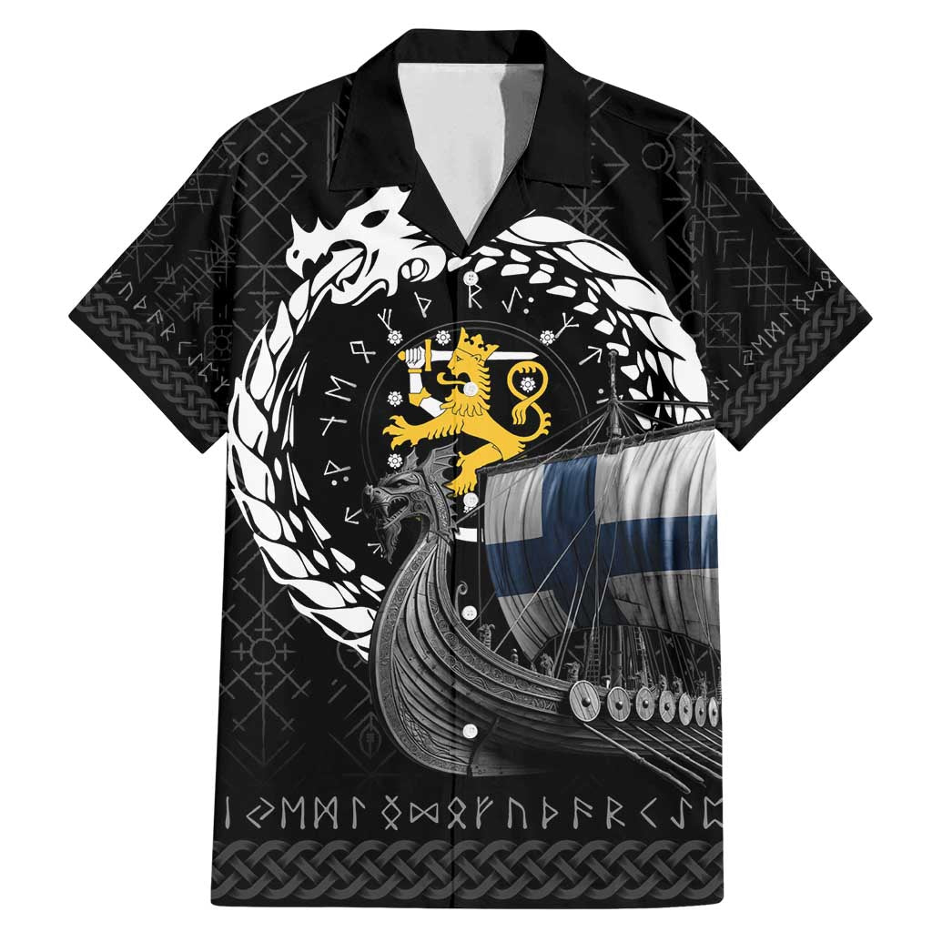 Finland Viking Drakkar Family Matching Mermaid Dress and Hawaiian Shirt Viking Blood - Wonder Print Shop