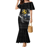 Finland Viking Drakkar Family Matching Mermaid Dress and Hawaiian Shirt Viking Blood - Wonder Print Shop