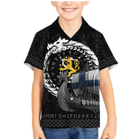 Finland Viking Drakkar Family Matching Mermaid Dress and Hawaiian Shirt Viking Blood - Wonder Print Shop