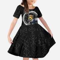 Finland Viking Drakkar Family Matching Off The Shoulder Long Sleeve Dress and Hawaiian Shirt Viking Blood - Wonder Print Shop