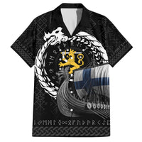 Finland Viking Drakkar Family Matching Off The Shoulder Long Sleeve Dress and Hawaiian Shirt Viking Blood - Wonder Print Shop