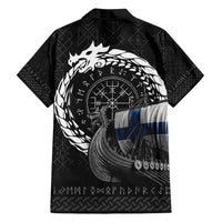 Finland Viking Drakkar Family Matching Off Shoulder Maxi Dress and Hawaiian Shirt Viking Blood - Wonder Print Shop