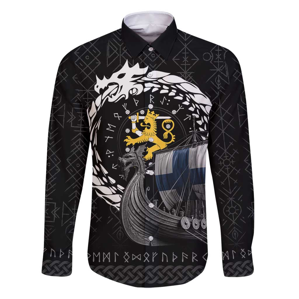 Finland Viking Drakkar Family Matching Puletasi and Hawaiian Shirt Viking Blood - Wonder Print Shop