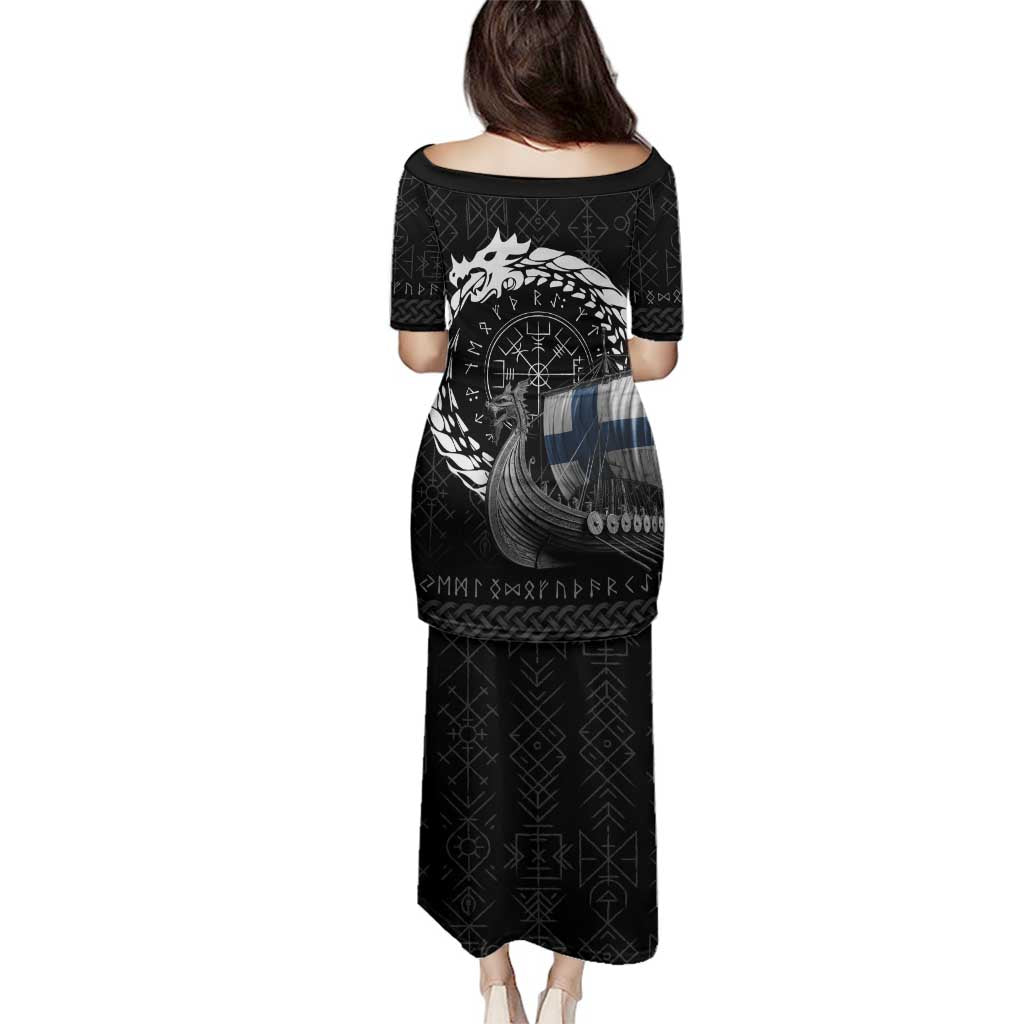Finland Viking Drakkar Family Matching Puletasi and Hawaiian Shirt Viking Blood - Wonder Print Shop