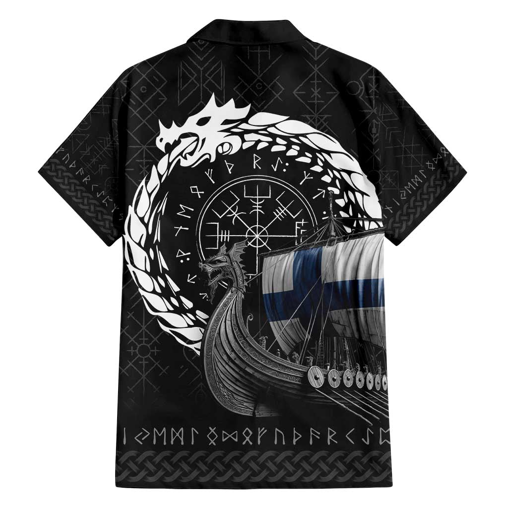 Finland Viking Drakkar Family Matching Summer Maxi Dress and Hawaiian Shirt Viking Blood - Wonder Print Shop