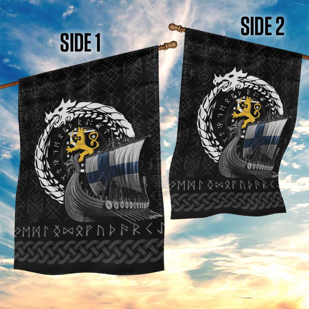 Finland Viking Drakkar Garden Flag Viking Blood - Wonder Print Shop