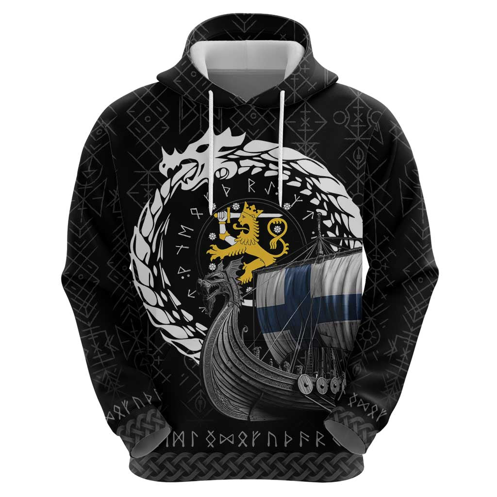 Finland Viking Drakkar Hoodie Viking Blood - Wonder Print Shop