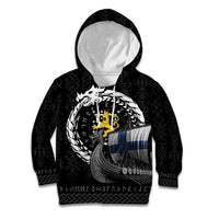 Finland Viking Drakkar Kid Hoodie Viking Blood - Wonder Print Shop