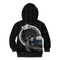 Finland Viking Drakkar Kid Hoodie Viking Blood - Wonder Print Shop
