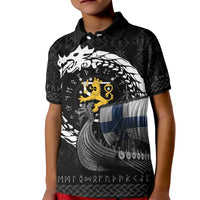 Finland Viking Drakkar Kid Polo Shirt Viking Blood - Wonder Print Shop