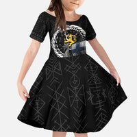 Finland Viking Drakkar Kid Short Sleeve Dress Viking Blood - Wonder Print Shop