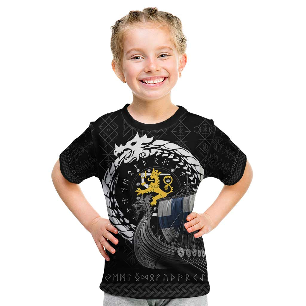 Finland Viking Drakkar Kid T Shirt Viking Blood - Wonder Print Shop