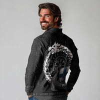 Finland Viking Drakkar Long Sleeve Polo Shirt Viking Blood - Wonder Print Shop