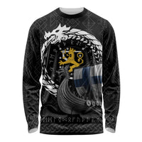 Finland Viking Drakkar Long Sleeve Shirt Viking Blood - Wonder Print Shop