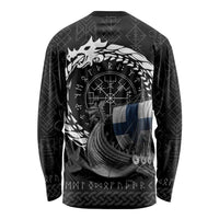 Finland Viking Drakkar Long Sleeve Shirt Viking Blood - Wonder Print Shop