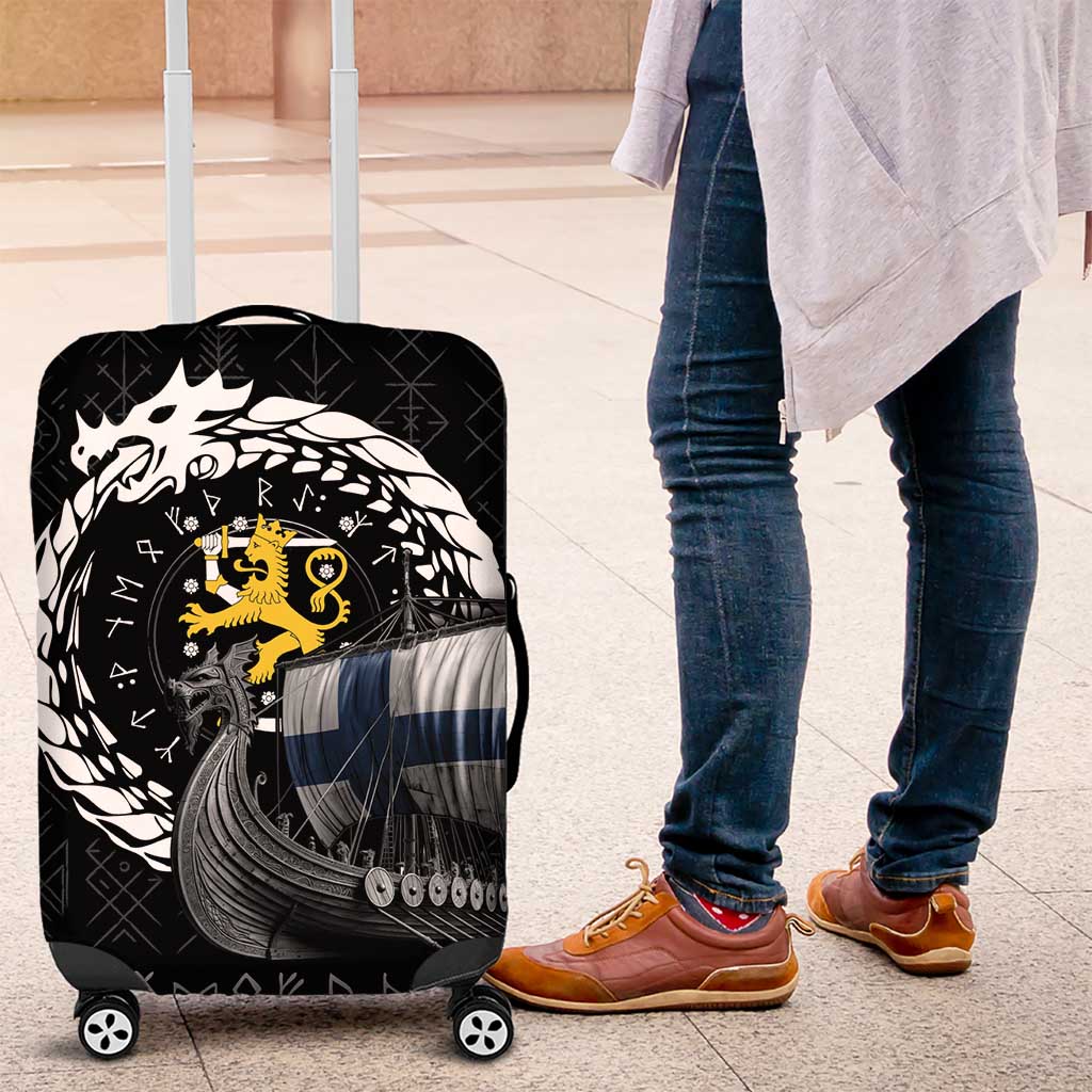 Finland Viking Drakkar Luggage Cover Viking Blood - Wonder Print Shop