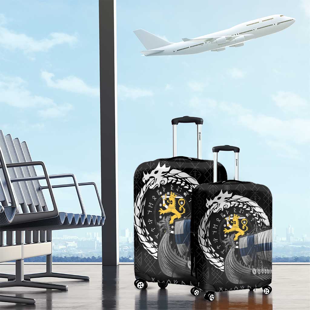 Finland Viking Drakkar Luggage Cover Viking Blood - Wonder Print Shop