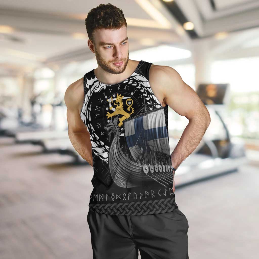 Finland Viking Drakkar Men Tank Top Viking Blood - Wonder Print Shop