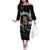 Finland Viking Drakkar Off The Shoulder Long Sleeve Dress Viking Blood - Wonder Print Shop