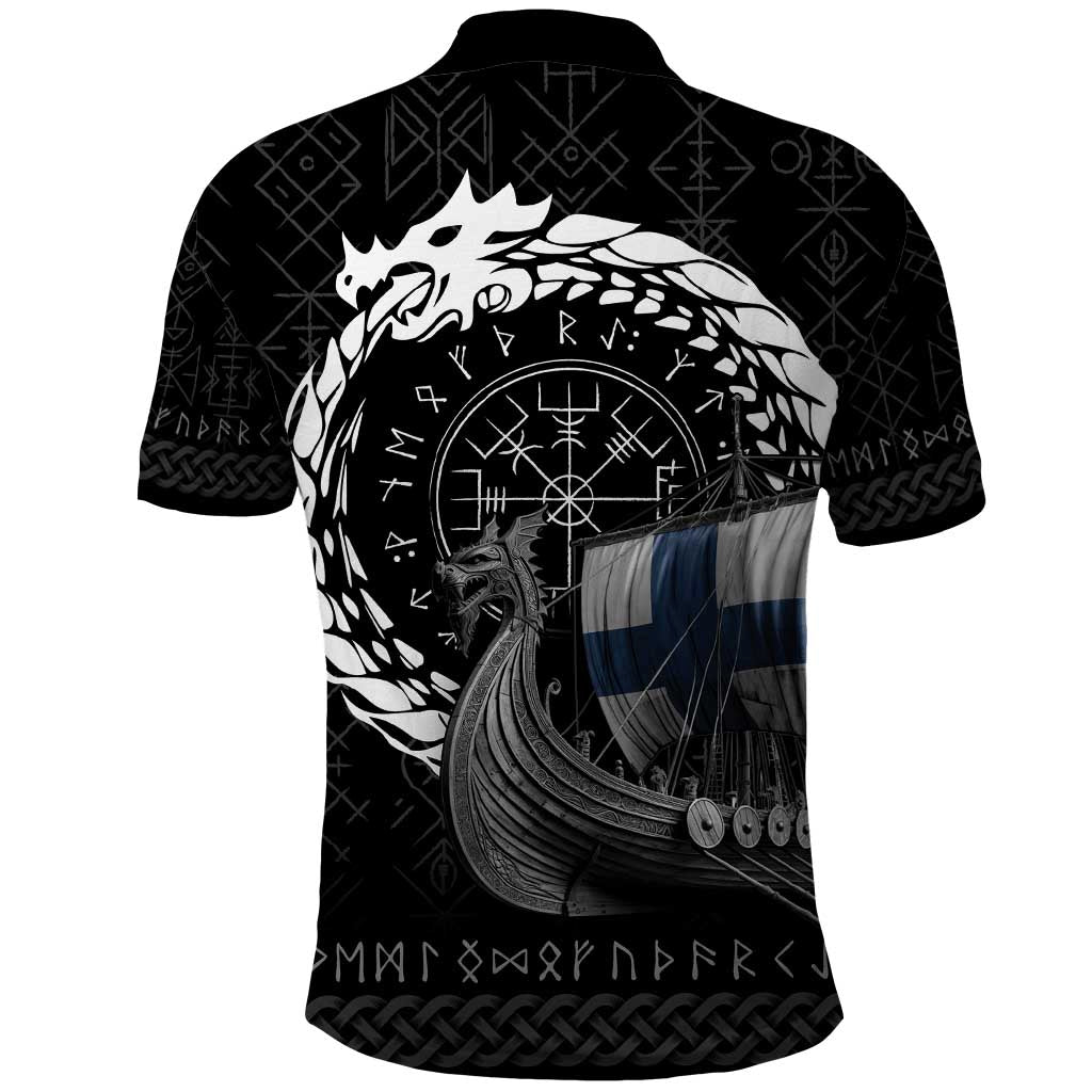 Finland Viking Drakkar Polo Shirt Viking Blood - Wonder Print Shop