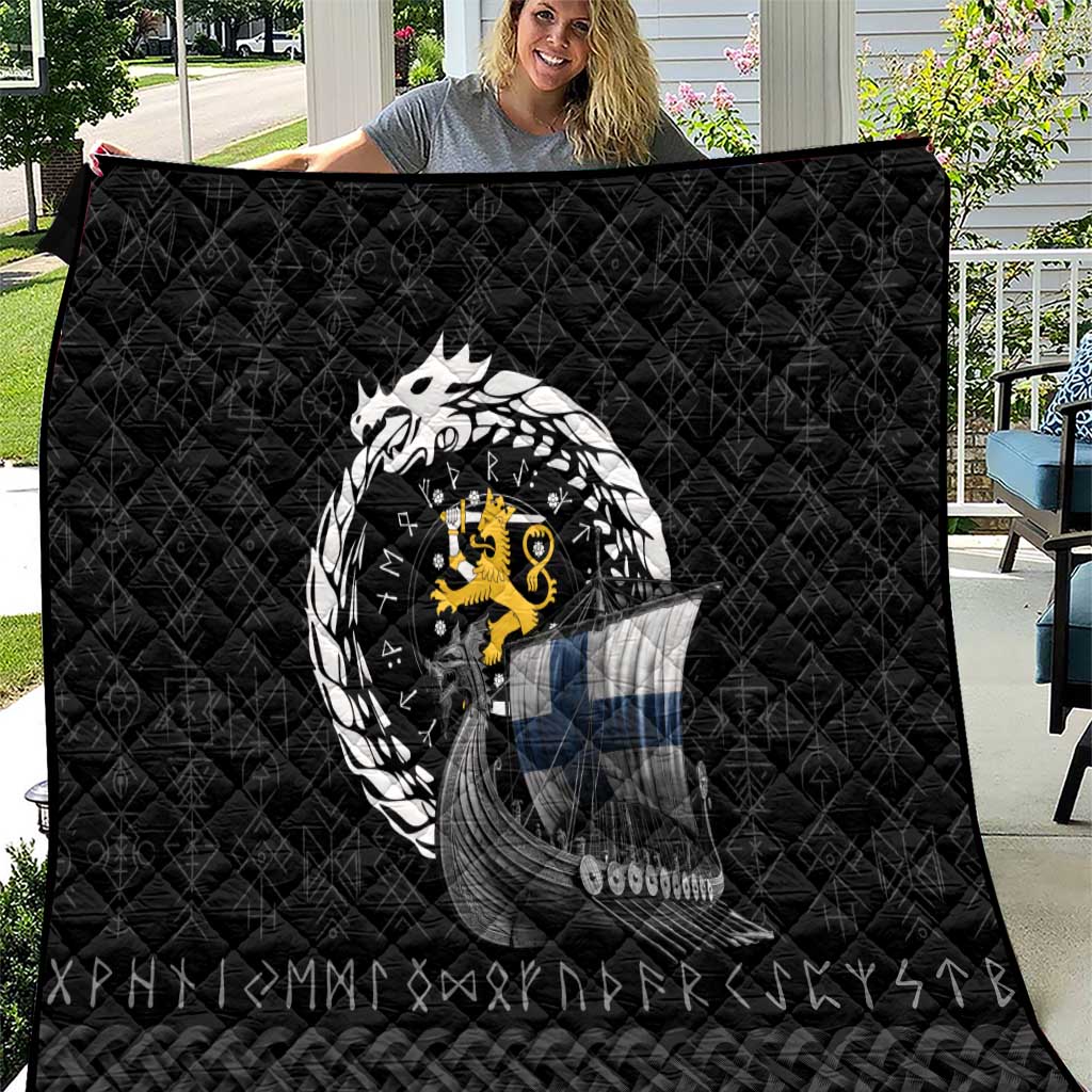 Finland Viking Drakkar Quilt Viking Blood - Wonder Print Shop