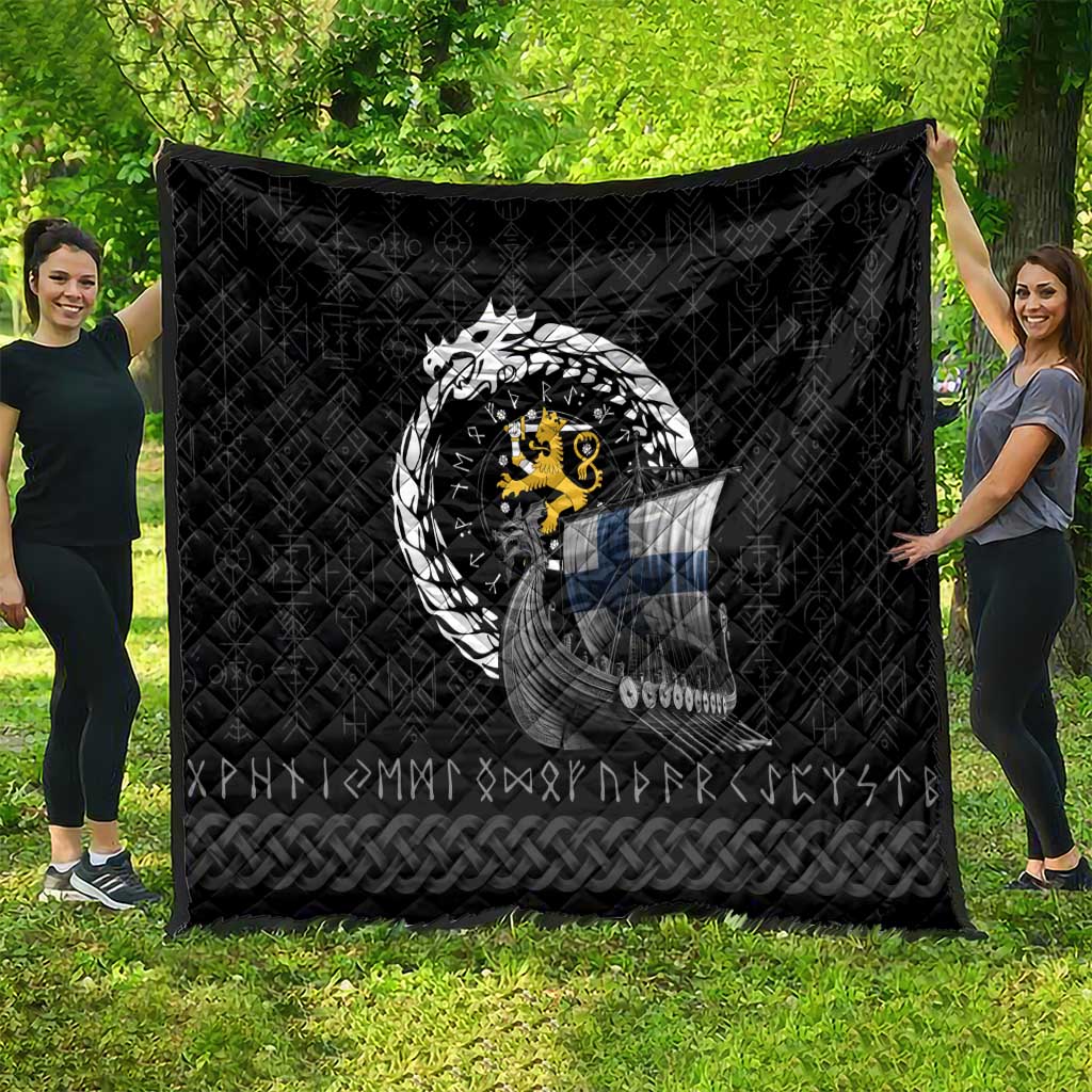 Finland Viking Drakkar Quilt Viking Blood - Wonder Print Shop