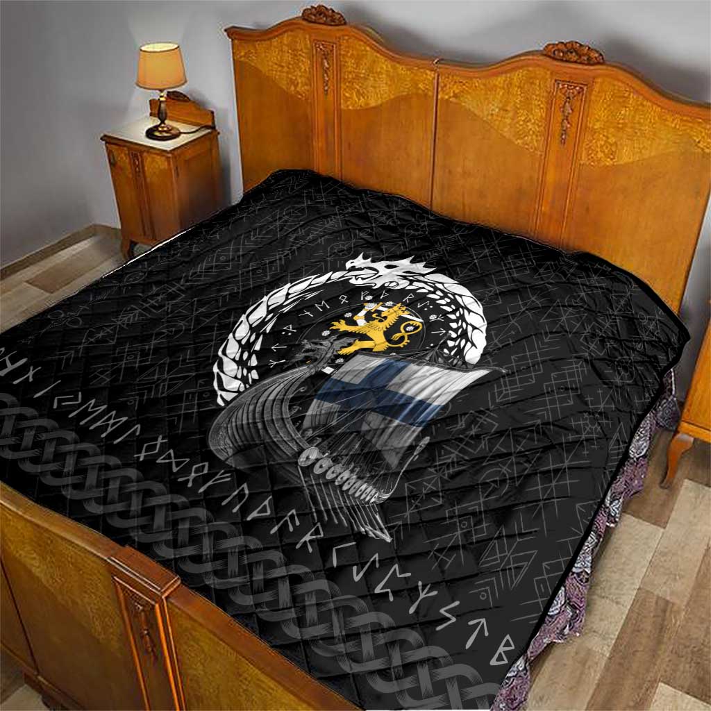 Finland Viking Drakkar Quilt Viking Blood - Wonder Print Shop