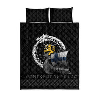 Finland Viking Drakkar Quilt Bed Set Viking Blood - Wonder Print Shop
