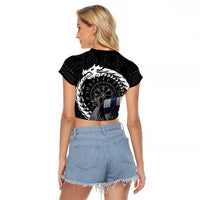 Finland Viking Drakkar Raglan Cropped T Shirt Viking Blood - Wonder Print Shop