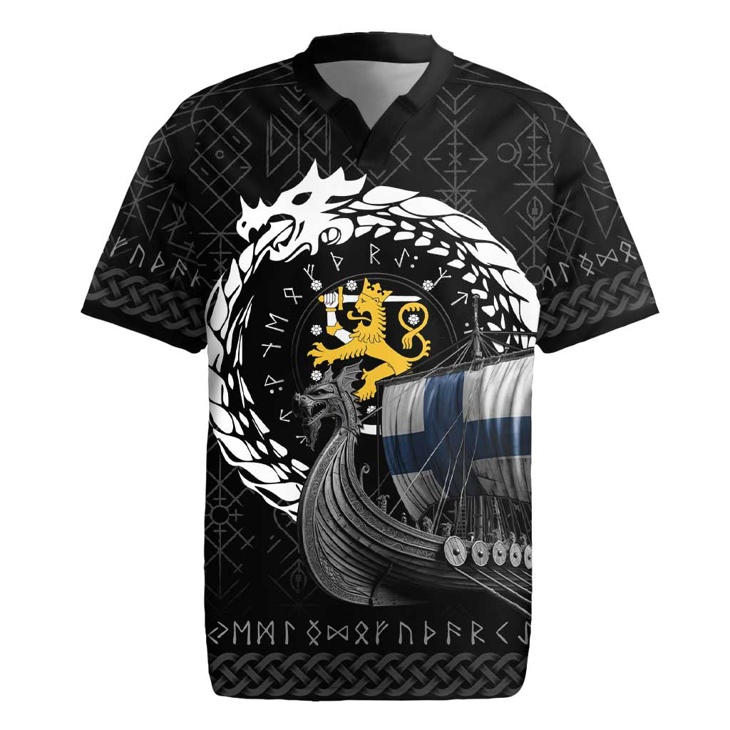 Finland Viking Drakkar Rugby Jersey Viking Blood - Wonder Print Shop