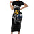 Finland Viking Drakkar Short Sleeve Bodycon Dress Viking Blood - Wonder Print Shop