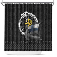 Finland Viking Drakkar Shower Curtain Viking Blood - Wonder Print Shop