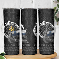 Finland Viking Drakkar Skinny Tumbler Viking Blood - Wonder Print Shop
