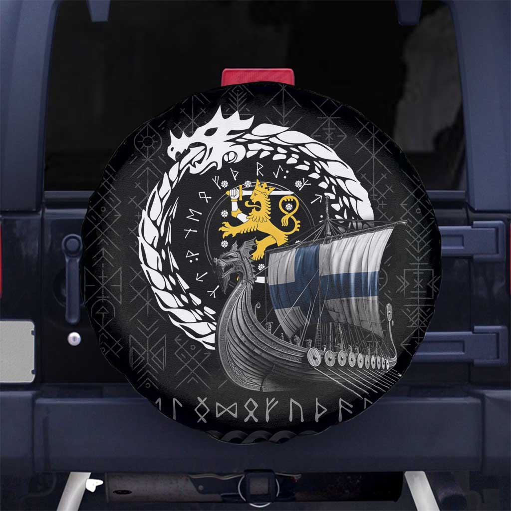 Finland Viking Drakkar Spare Tire Cover Viking Blood - Wonder Print Shop